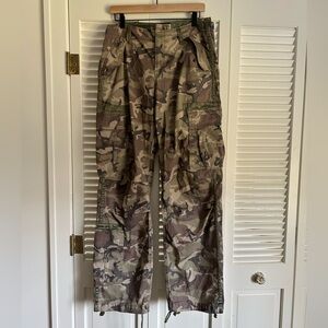 VTG Y2K 2000s Grunge Utility Abercrombie & Fitch Baggy Camo Cargo Pants 10 Long